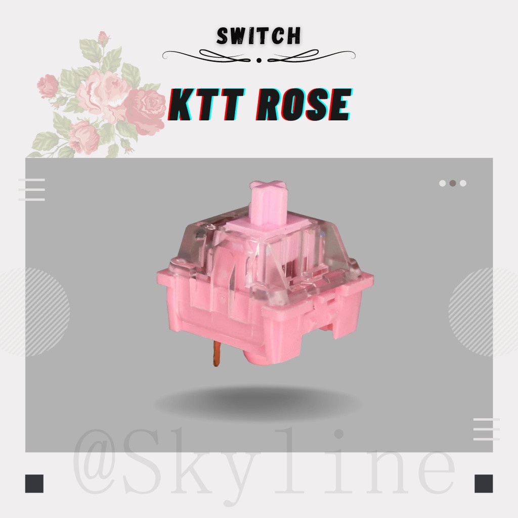 【พร้อมส่ง】KTT สวิตช์คีย์บอร์ดเมคคานิคอล SMD LED 3 pin POM Axis 43g RGB GK61 Anne Pro 2