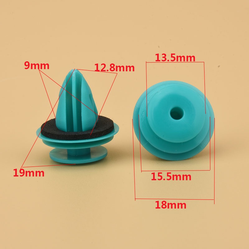 หมุดยึดแผงประตูด้านในรถยนต์ สีเขียว สําหรับ BMW 9 มม. E60 E61 E39 E46 E52 50 ชิ้น