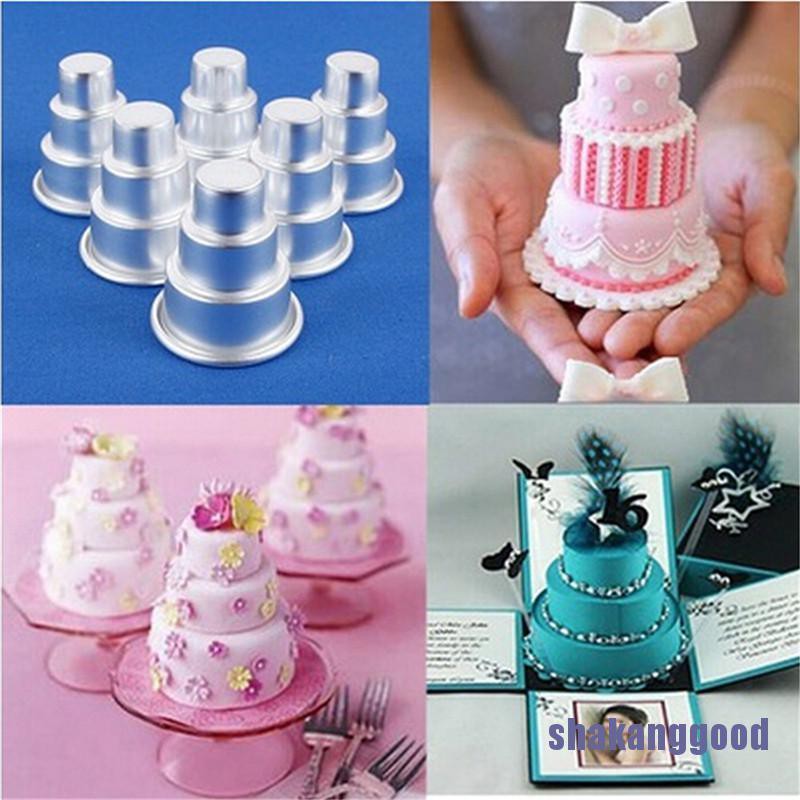 Skth แม่พิมพ์ทําคัพเค้ก พุดดิ้ง ช็อคโกแลต เค้ก เบเกอรี่ ขนาดเล็ก 3 ชั้น DIY