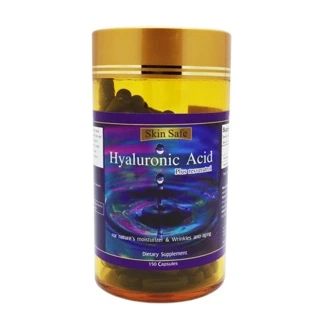 🔥🔥Skin safe Hyaluronic acid Plus resveratrol 150 Capsule ผิวนุ่ม ชุ่มชื้น อิ่มน้ำ Exp. 03/2028