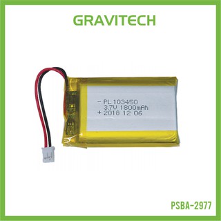 [Gravitechthai]Lithium Ion Polymer Battery LiPo 1800mAh 3.7V - 103450