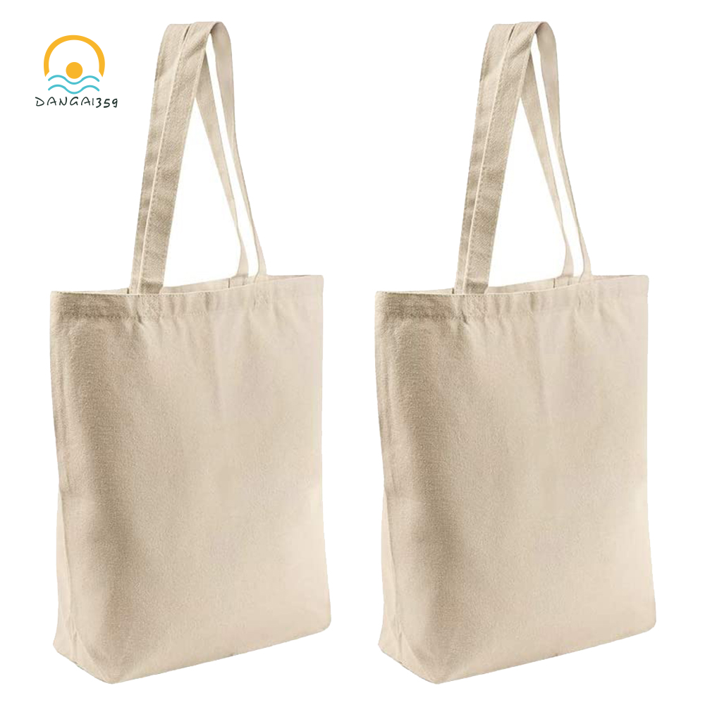 2 Pcs Reusable Blank Canvas Tote Bags,for Grocery Bags,Book Bags