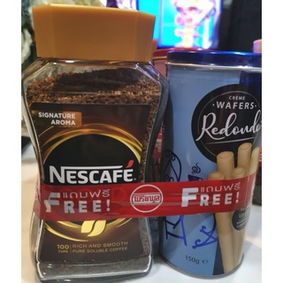 กาแฟ​เนสกาแฟ​โกล​ Nescafe​ Gold​ Signature Aromaแถมเวเฟอร์​Redondoราคาโปรถูกสุดของแท้