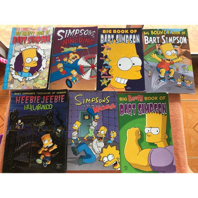 หนังสือภาษาอังกฤษมือสอง การ์ตูน simsons 7 เล่ม