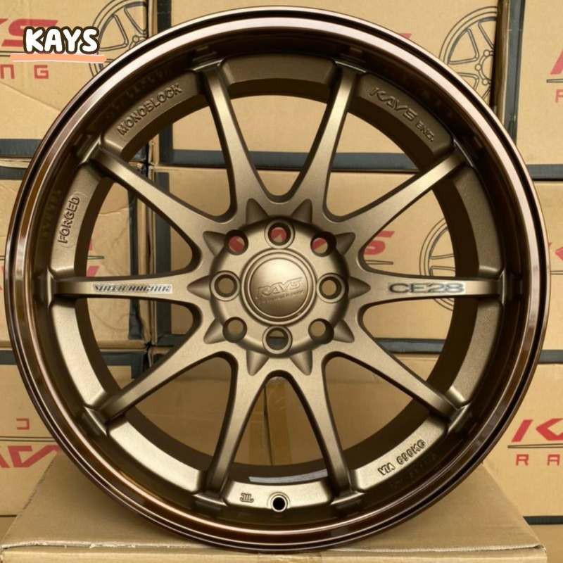 ล้อแม็กใหม่ CE28 สีน้ำตาล - ขอบ17 งานKAYS ( 17 x 4รู100/114 ) - หน้ากว้าง 7.5