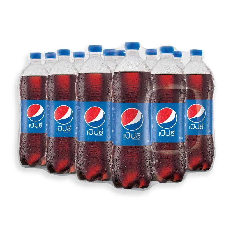 Pepsi เป๊ปซี่ น้ำอัดลม รสออริจินัล ขนาด 1 ลิตร x 12 ขวด