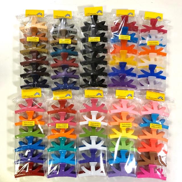 กิ๊บหนีบผม ลายสมอ No.1 ( 6 ชิ้น / แพค ) Hair Claw Hair Clip