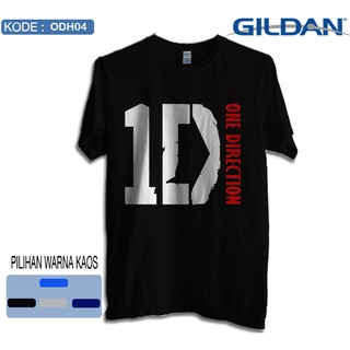 เสื้อยืดผ้าฝ้าย เสื้อยืด ลายโลโก้ One DIRECTION BNAD ORIGINAL GILDAN สไตล์ ODH04