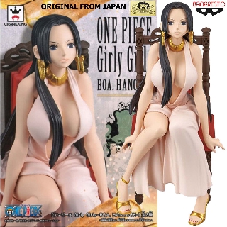 Figure งานแท้ Original แมวทอง One Piece วันพีซ เต็มพิกัดสลัดจอมลุย Boa Hancock โบอา แฮนค็อก วันพีช Girly Girls Pink