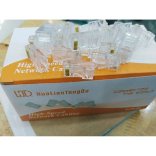 หัวแลนมาตรฐาน RJ45 ตัวผู้ 8 ขา สำหรับสาย CAT5E