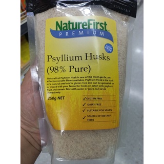 Nature First Psyllium Husks 98% Pure 250g เนเจอร์ เฟิร์ส ไซเลียม ฮัสค์ ไฟเบอร์บริสุทธิ์แท้ 98%