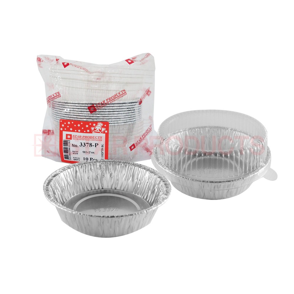 ถาดอลูมิเนียม 3378-P ขนาด 190 มล. 10.9x8.3x2.7 ซม. 10 ชิ้น