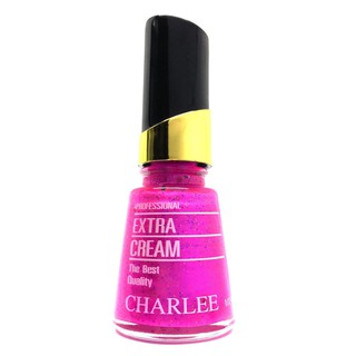 Charlee Nail Polish ยาทาเล็บชาลี 15 ml. สีมุกผสมกากเพชร เบอร์ 86