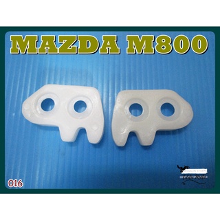 MAZDA M800 FLANGE LOCKING DOOR LH&amp;RH PLASTIC "WHITE" (2 PCS.) (016)  // แป้นรับกลอนประตู ซ้าย-ขวา สินค้าคุณภาพดี