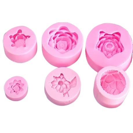 พร้อมส่ง พิมพ์ซิลิโคน พิมพ์วุ้น พิมพ์ดอกไม้ แม่พิมพ์ พิม พิมพ์ดอกบัว สุ่มสี 1 ชิ้น - รูปที่ 3