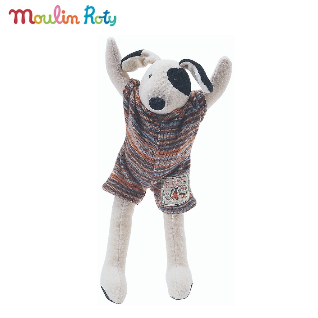 Moulin Roty ตุ๊กตาออร์แกนิค ตุ๊กตาหมา ผ้าเน่า ขนาด 30cm Julius La Grande Famille MR-632038
