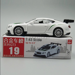 โมเดลรถยนต์ 1:43 Diecast Bentley Continental GT3 ของเล่นสําหรับเด็ก