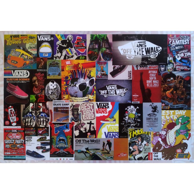 โปสเตอร์ Vans รองเท้า สเก็ตบอร์ด อเมริกัน แวน รูป ภาพ ติดผนัง สวยๆ poster 34.5 x 23.5 นิ้ว (88 x 60 ซม.โดยประมาณ)