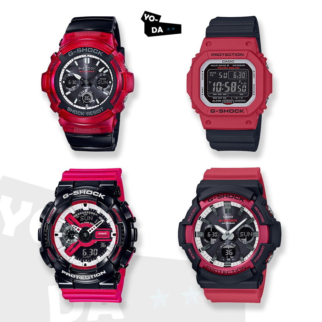 นาฬิกาข้อมือ Casio G-Shock รุ่น AWG-M100RB-1,GW-B5600RB-1,GA-110RB-1,GAS-100RB-1 'สินค้ารับประกัน CMG 1 ปี'