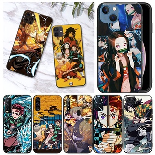 เคสโทรศัพท์มือถือนิ่ม ลายการ์ตูนอนิเมะ Demon Slayer สีดํา สําหรับ vivo Y53 Y55 s Y21 Y33S Y21S Y20 Y30 Y31 2021 Y30 Y50 Y51 2020