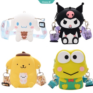 กระเป๋าใส่เหรียญ ซิลิโคน ลาย Sanrio Pom Purin Cinnamoroll Keroppi Kuromi น่ารัก เหมาะกับของขวัญวันหยุด