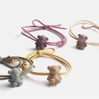 ✿∏☫Mno.9 Things Rubber Band Bear01 ยางรัดผมแฟชั่น น่ารักๆ ยางรัดผมเด็กผู้หญิง ยางรัดผมการ์ตูนยางรัดผมผู้หญิงเครื่องประ🎁