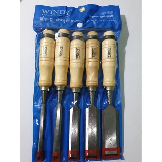 สิ่ว ชุดสิ่ว สิ่วงานช่างไม้  WINDY 5 ตัว