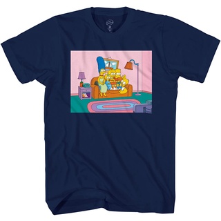 เสื้อผ้าผช[S-5XL] เสื้อยืด พิมพ์ลาย The Simpsons Springfield Couch Gag Tv Lisa Marge Bart Homer สําหรับผู้ชายS-5XL