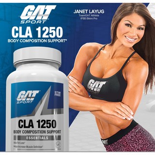 GAT CLA 1250 (90เม็ด) ลดไขมันสะสม เผาผลาญไขมัน ลีนกล้าม