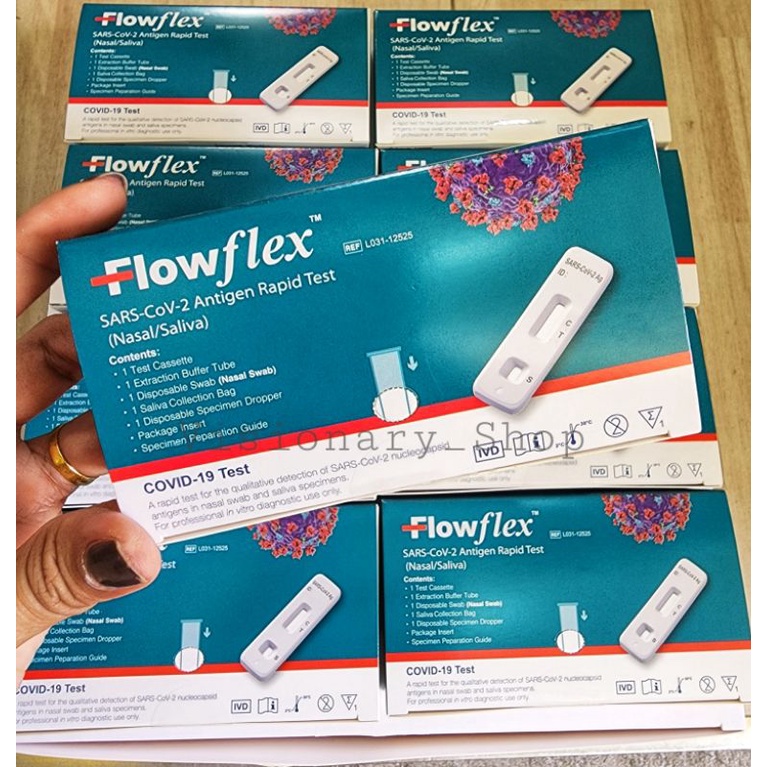 Flowflex 2in1 ชุดตรวจATK ตรวจน้ำลาย หรือจมูก มาตรฐานสากล ตรวจเจอเชื้อ ...