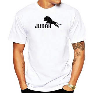 เสื้อยืดคอกลมcrew neckเสื้อยืด พิมพ์ลาย Jesus the Lion of Judah religious Gospel Christian Jewish slogan แฟชั่นฤดูร้อน ส