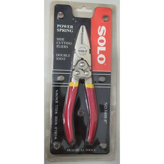 SOLO คีมปากจิ้งจกรุ่นพิเศษ รุ่น 1408-8" ขนาด 8 นิ้ว สีแดง Pliers, Cutters &amp; Crimping Tools Hand Tools คีมปากจิ้งจกSOLO P