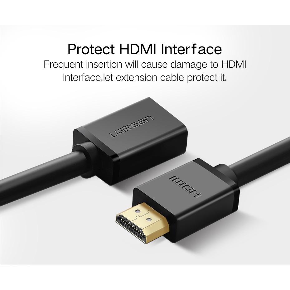 Ugreen (HD107) HDMI extension cable  for Computer/HDTV/Laptop/Projector in audio video Cable(10140,10141,10142)