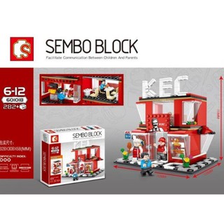 Sembo Block 601018 : ร้านไก่ทอด   จำนวนตัวต่อ 282 ชิ้น