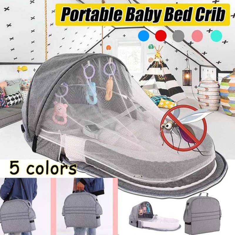 3 In 1 Portable Baby Crib Nursery Travel Folding Baby Bed Toddler
