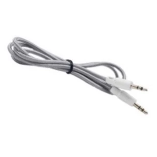 สายเคเบิ้ล AUX /หัว 3.5mm 1เมตร /สายเชือกถักหัวขาว คละสี รองรับกับลำโพง
