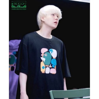 เสื้อยืดผ้าฝ้าย(พร้อมส่ง) เสื้อยืด ลาย BTS IN THE SOOP SUGA VERS //#เสื้อยืดแขนยาว #เสื้อยืดแขนยาวxxl #เสื้อยืดโอเวอร์ไซ