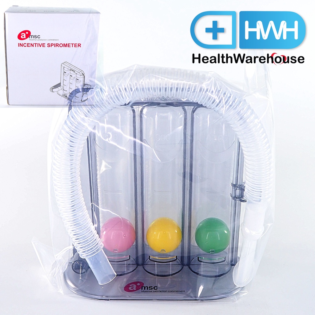 เครื่องบริหารปอด Incentive Spirometer Amsc #4311 เครื่องดูด บริหารปอด เครื่องช่วยบริหารปอด