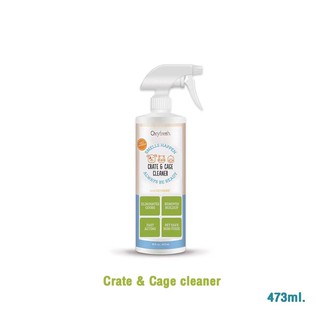 Oxyfresh Crate &amp; Cage cleaner อ็อกซี่ เฟรชสเปรย์กำจัดกลิ่นไม่พึงประสงค์ ปลอดภัยต่อสัตว์เลี้ยง 473ml.