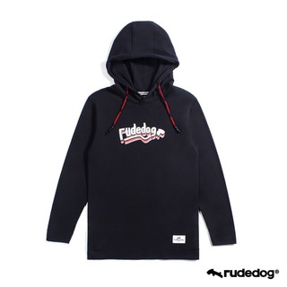 เสื้อฮู้ดแขนยาว rudedog®️ Hoodie TripleLine (Black)