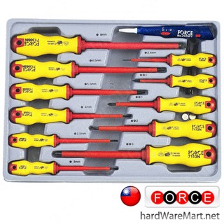 ไขควงชุด 12ตัว FORCE insulated screwdriver กันไฟ1000v. F131-2125  ฟอสซ์