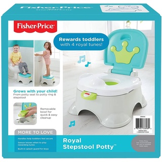 Fisher-Price Royal Stepstool Potty กระโถนเด็กฝึกขับถ่าย มีเสียงเพลง ของแท้DRM00