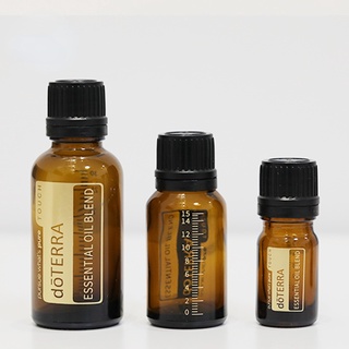 Doterra ขวดแก้วใส่น้ํามันหอมระเหย แบบหนา กันรั่วซึม ขนาด 30 มล. 50 มล. สีน้ําตาลอ่อน สําหรับ Doteri