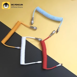 [โค้ดคุ้มลด 20%] Bigpenguin Coiled Cable 8K สำหรับ Mechanical Keyboard สายคีย์บอร์ด USB C to A สายถัก Custom 8K Magnetic