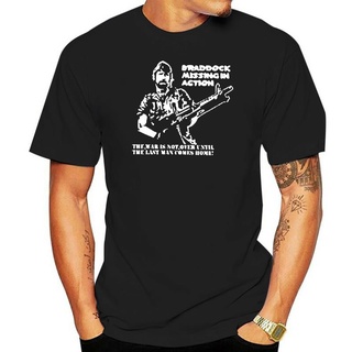 เสื้อยืดผ้าฝ้าย เสื้อยืดแขนสั้นลําลอง พิมพ์ลายภาพยนตร์แอคชั่น Chuck Norris Brad Dock Missing In Action Schwarz E161 สําห