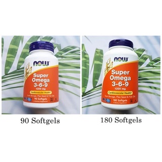 (Now Foods®) Super Omega 3-6-9, 1,200 mg 90 or 180 Softgels ซุปเปอร์โอเมก้า 3-6-9