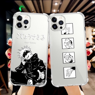 เคสโทรศัพท์มือถือแบบนิ่ม ใส กันกระแทก ลายการ์ตูนมหาเวทย์ผนึกมาร สําหรับ iPhone 11 12 13 14 Pro Max 7 8 Plus SE 2020