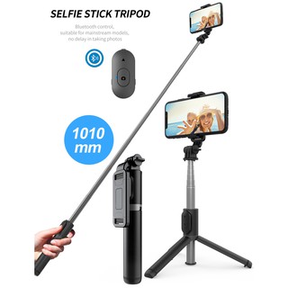 [Selfie Stick Tripod] ไม้กันสั่น ไม้เซลฟี่ ขาตั้งโทรศัพท์ ขาตั้งอเนกประสงค์ พร้อมรีโมทบลูทูธ รองรับ iOS Android รุ่น Q01