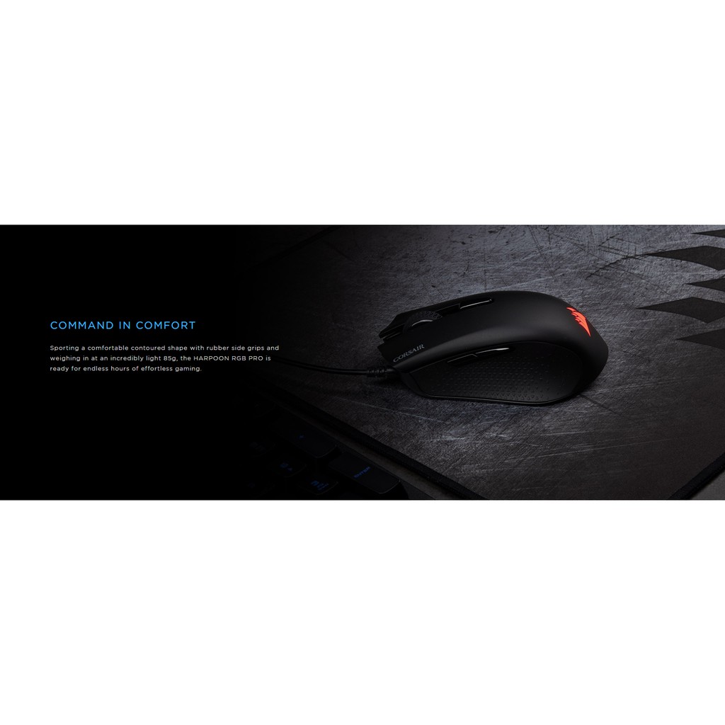 Corsair Harpoon PRO RGB Gaming Mouse ประกันศูนย์ 2ปี ของแท้ เมาส์เล่นเกม