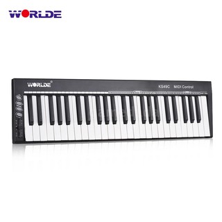 g &amp; m worlde ks 49 c - a 49 - key usb midi แป้นพิมพ์ควบคุมด้วยเสียง 6 . 35 มม.